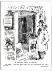 El Primer Ministro Liberal, Lloyd George, invita a su Canciller Conservador, Bonar Law, a visitar el 